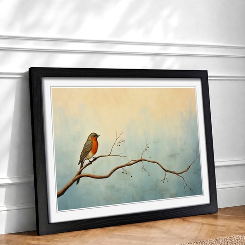 Robin bird minimalism framed - bird,