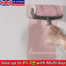 57M White Paintable Wallpaper Textured Non-Woven Fabric Plain Color Wallpaper UK