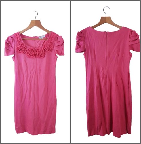 Pink floral dress lined kate - floral,