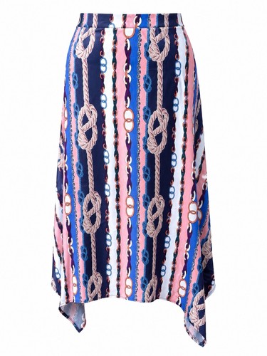 Papaya woman chain print midi - papaya,