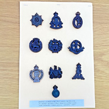 Economy Issue Badges York,Essex, Middlesex,Armoured,Pioneer, Ordance,Signals Co.