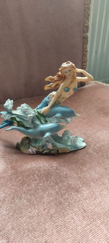 Mermaid and dolphins resin - and,