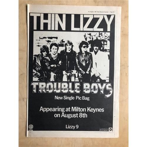 Thin lizzy trouble boys - trouble, poster