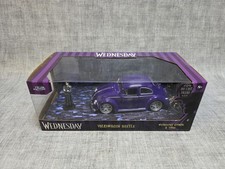 Jada Toys 1/24 Wednesday Adams & Thing Volkswagen Beetle Diecast Model