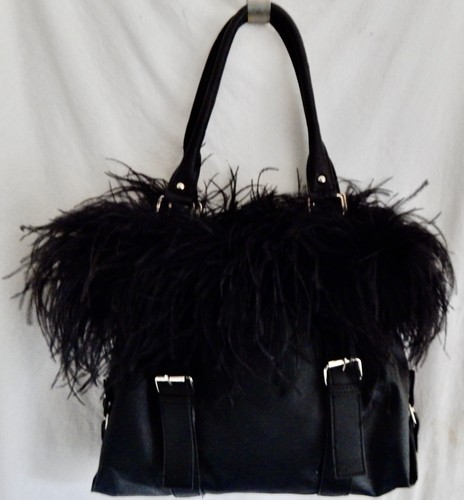 Vintage black leather with - vintage,