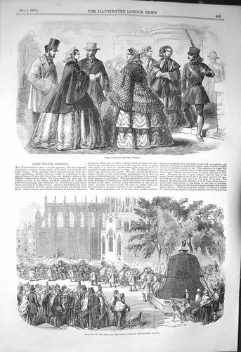 Old antique print 1856 - antique, paris