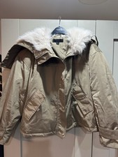 Khaki Short Parka Jacket With