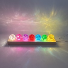 Colourful crystal glass ball - glass,