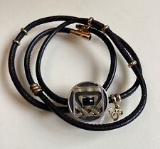 Biba Wrap Around Bracelet, Gold Plated Enhancements And Logo Medallion With Box