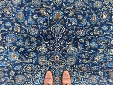 BLUE VINTAGE ORIENTAL RUG