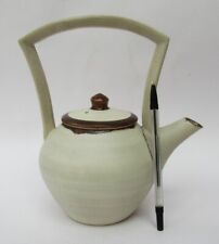 Elizabeth Raeburn vintage studio pottery teapot, Lucie Rie influence, c1979