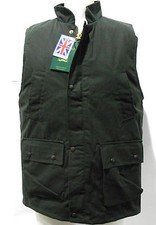 NEW WAX GILET BODYWARMERS OILED CHECK LINING HUNTING FISHING FARMING S-5XL