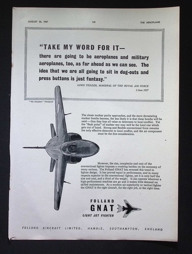 Original 1957 advert folland - 1957,