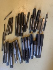 MIXED LOT TAP DIE DRILL BITS FLUTE TAPS TOOLS - VARIOUS SIZES (o)