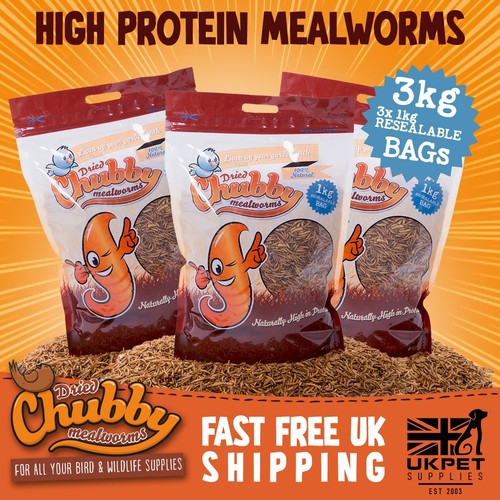 Dried mealworms wild - dried, food
