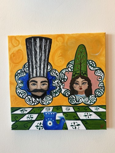 Oil painting canvas persian - painting,