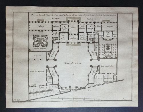 Antique 1738 engraving - engraving,