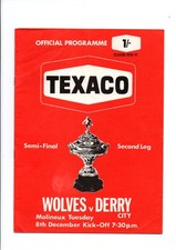 70/71 Texaco Cup Semi - Final