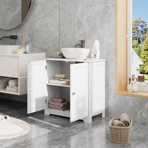 White bathroom vanity cabinet - white,