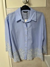 Zara pale blue cotton shirt