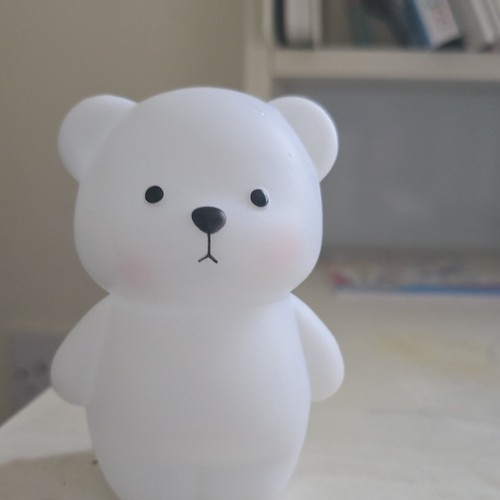 White bear night light touch - white,