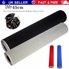 Sticky Back Self Adhesive Sheet Felt Velvet Velour Fabric Craft Sticker 1M*45cm