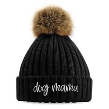 Embroidered Dog Mama Faux Fur