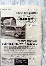 Bedford Dormobile Caravan Martin Walter Folkestone 1960 vintage print advert