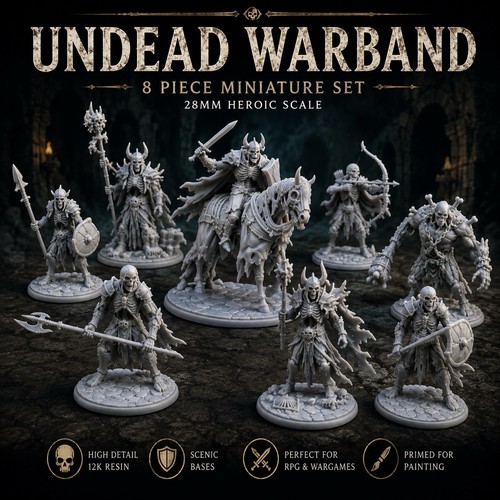Undead warband miniature set - miniature,