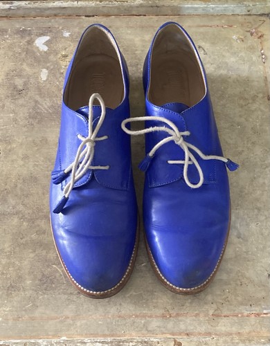 Toast blue leather lace - toast,