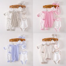 Newborn Baby Clothes Set Unisex Infants Shirt Outfit Romper Top Pyjama 0-3M