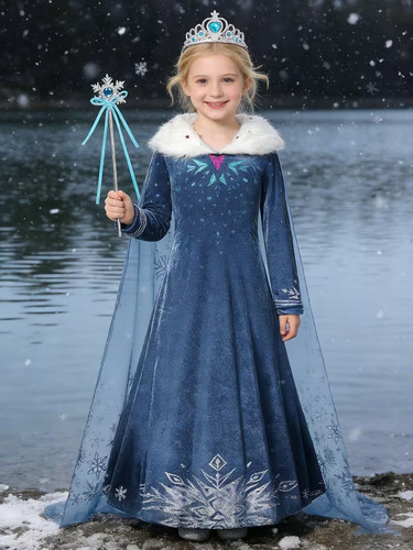 Girls elsa sea - blue, snow