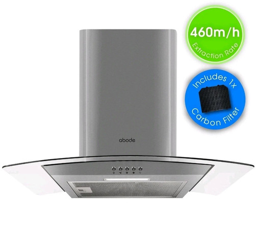 Abode glass cooker hood 60cm - glass,