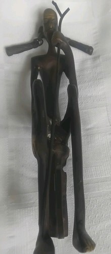 African statue bronze - african, brass