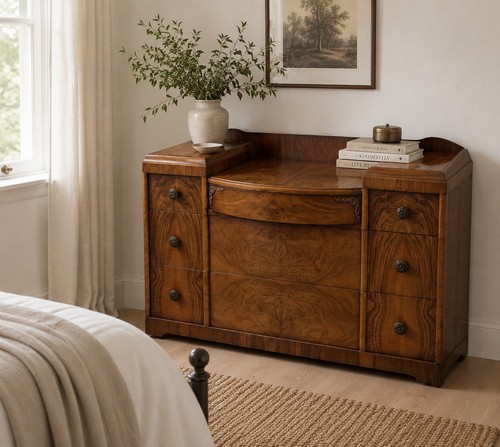 Vintage walnut chest - walnut, of