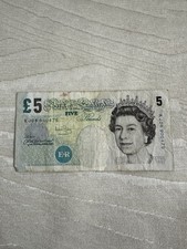 Old £5 Bank Note Bank Of