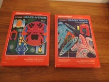 Intellivision Games  Tron Deadly Discs & Maze a tron