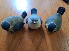 Chubby Resin Bird Figurines, Set of 3 Home Decor Unusual 