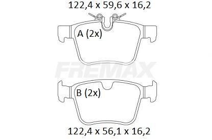 Brake pads fremax fbp 2617 - pads, fbp-2617