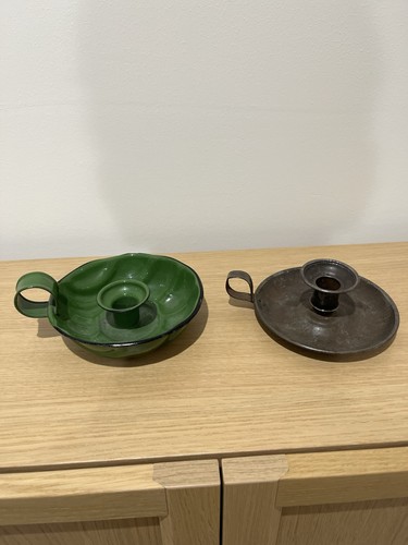 Two vintage candle holders - two,