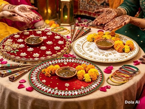 Red velvet mendhi - taal/, plate