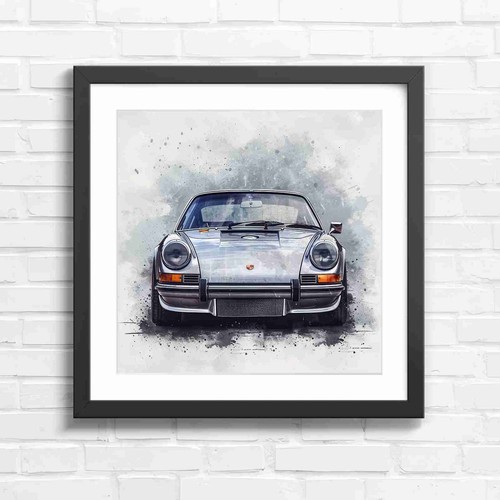 Classic silver porsche 911 - classic, car