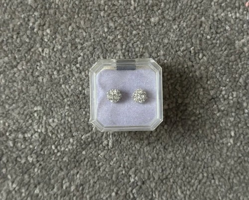 Sparkly ball stud earrings - sparkly,