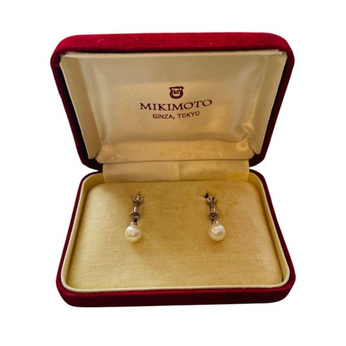 Mikimoto akoya pearl earrings - akoya,