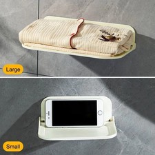 Wall-mounted Storage Shelf Folding Hanging Organizer Small Shelves down