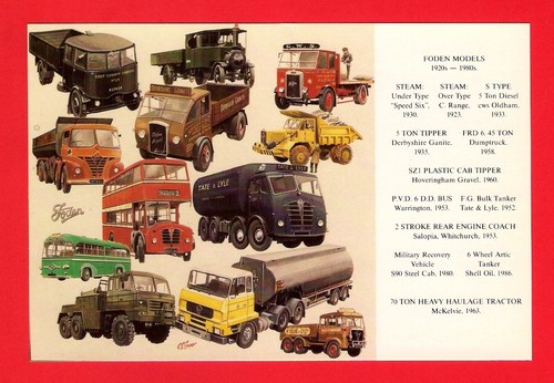 Truck bus postcard foden - truck,