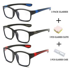3 Pack Mens Non Slip Readers Anti-blue Light Reading Glasses Men Portable
