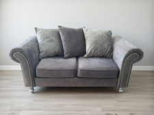 Olympia Grey Velvet 2 Seater