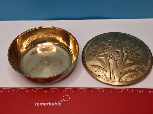 Vintage brass trinket pot - pot, with