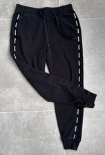Hollister Men’s Black Logo Tape Joggers Trousers Size S